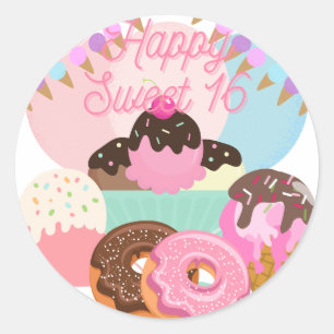 Söta 16 klistermärken