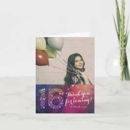 Söta 16 konstellationer för födelsedagtackgalax inbjudan