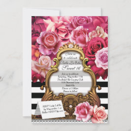 Söta 16 Quinceanera partyinbjudningar Inbjudningar