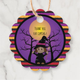 Söta afrikanska amerikanska Witch Halloween-favori Gåvor Etiketter