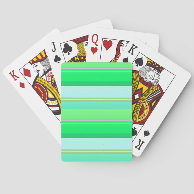 Söta akvagröna ränder casinokort (Baksidan)