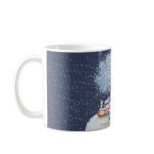 Söta akvarell festliga snömän