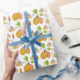 Söta akvarell handmålade pumpor presentpapper