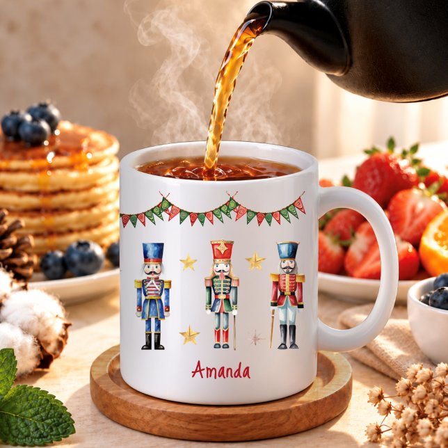 Söta akvarell nötknäppare stjärnor mugg (Skapare uppladdad)