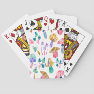 Söta akvarellsvampar casinokort