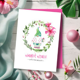 Söta akvarelltropiska julkort