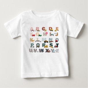 Söta alfabetet ABC-lastbilar, transportfordon T Shirt