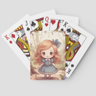 Söta Alice Äventyr Underland Skogsland Konst Casinokort