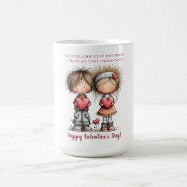 Söta Alla Hjärtans-dagsvänner – Whimsical Barn Kaffemugg