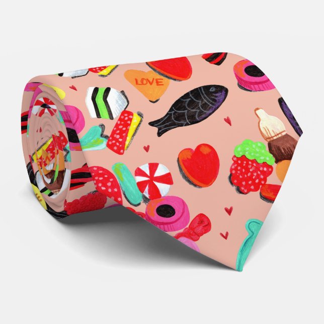 Söta alla hjärtansdagspresenter du är så söt rosa  slips (Rullad)