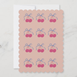 Söta alla hjärtansdagspresenter, körsbärsillustrat julkort