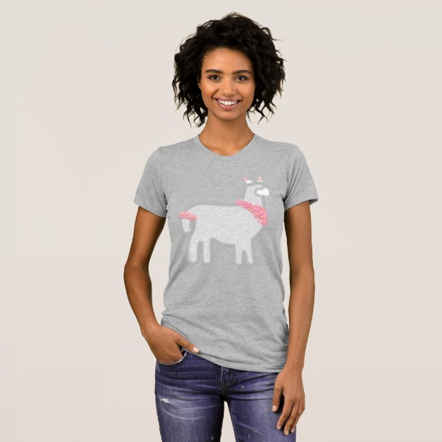 Söta alpaca-festbubblor t shirt (Hel framsida)