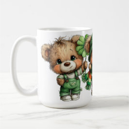 SÖTA ÄLSKLIGA IRLÄNDSKA KLÄDDA NALLEBJÖRNR KAFFEMUGG