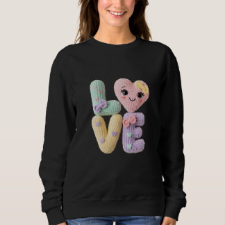 Söta Amigurumi Virkade Kärleksbrev Kawaii Hjärtan T Shirt