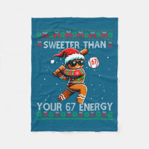 Söta än din 67 Energy Gingerbread Baseboll C Fleecefilt