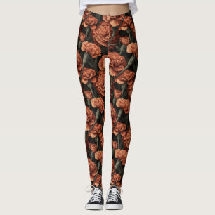 Söta Anemoner Estetisk Crossfit Guld Leggings