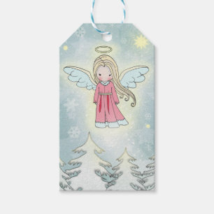 Söta Ängel Fantasykonstpresentkort Presentetikett