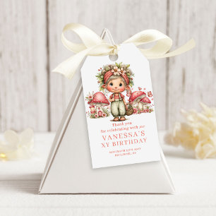 Söta Änglablush Rosa Blommor Födelsedagspresent Ta Presentetikett