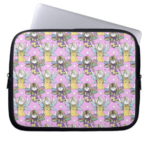 Söta Änglar och Stjärnor och Månar Mönster Laptop Sleeve