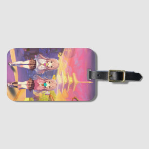 Söta Anime Glass flickor Bagagebricka