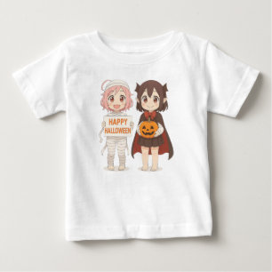 Söta anime-mumie- och vampyrflickor t shirt