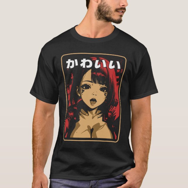Söta Anime T Shirt (Framsida)