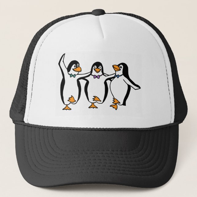 Söta animerade dansande pingviner keps (Framsida)