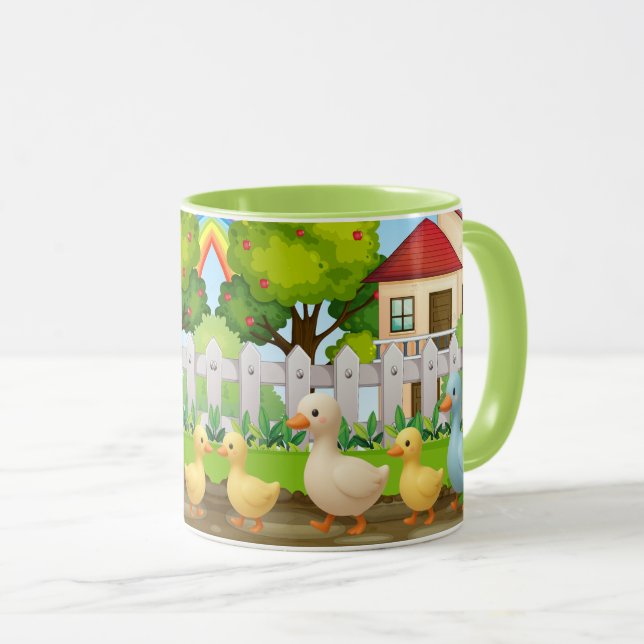 Söta Ankor Design Barn Mugg (Framsida höger)