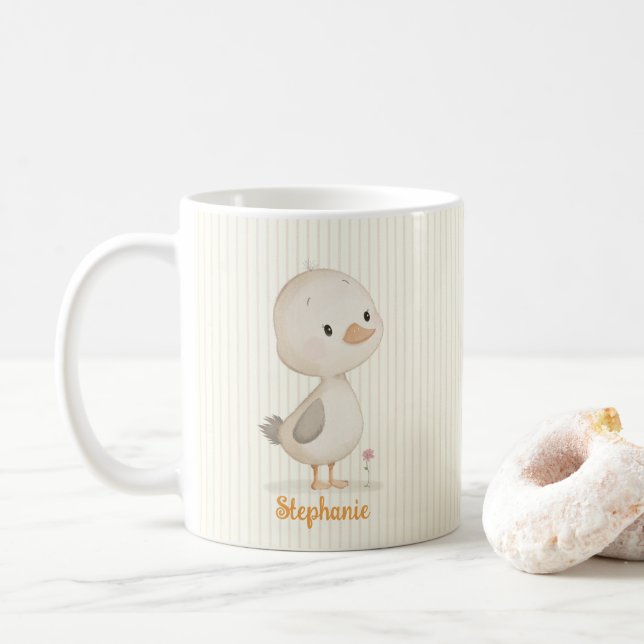 Söta Ankung Födelsedag Kaffemugg (Med munk)
