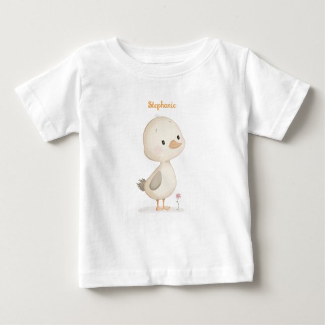 Söta Ankung Födelsedag T Shirt (Framsida)