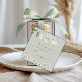 Söta ankungar & tusenskönor Baby Shower Gåvor Etiketter
