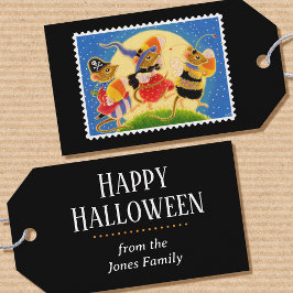 Söta Anpassade Candy Corn Möss Halloween Presentetikett