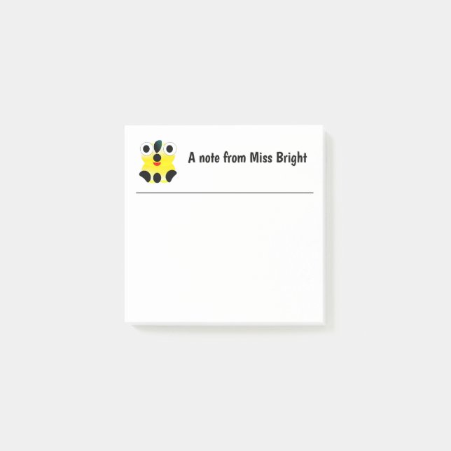 Söta Ansikte Post-It Notes Block (Framsida)