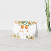Söta apelsin två små tvillingar baby shower floral
