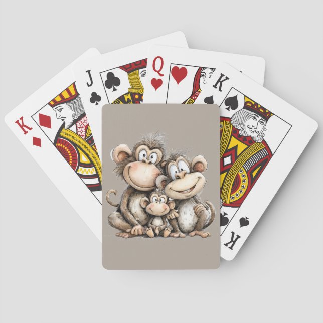 Söta apor  casinokort (Baksidan)