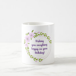 Söta äppelträd blommor födelsedag Minimalist Kaff Kaffemugg