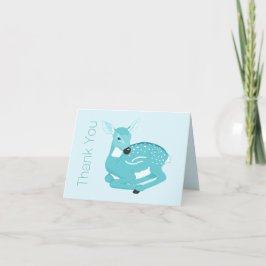 Söta Aqua Fawn Baby tackkort