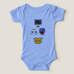 Söta arga anime chibi-uttryck design t shirt