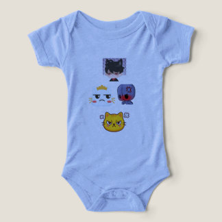Söta arga anime chibi-uttryck design t shirt