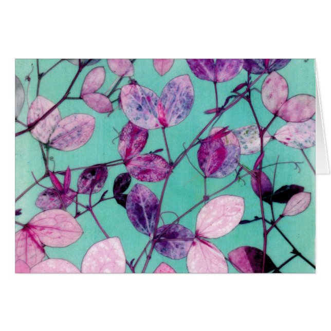 Söta ärtalöv för vild hälsningskort (Framsidan Horizontal)