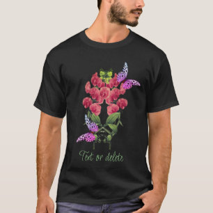 Söta ärtblommor och Personlig av fjärilar T Shirt