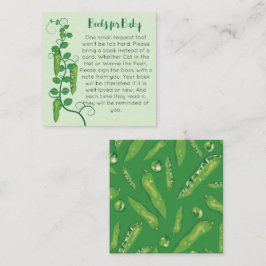 Söta ärter bokar för baby tilläggskort