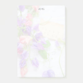 Söta ärter på ögonvävnad, tonad post-it block