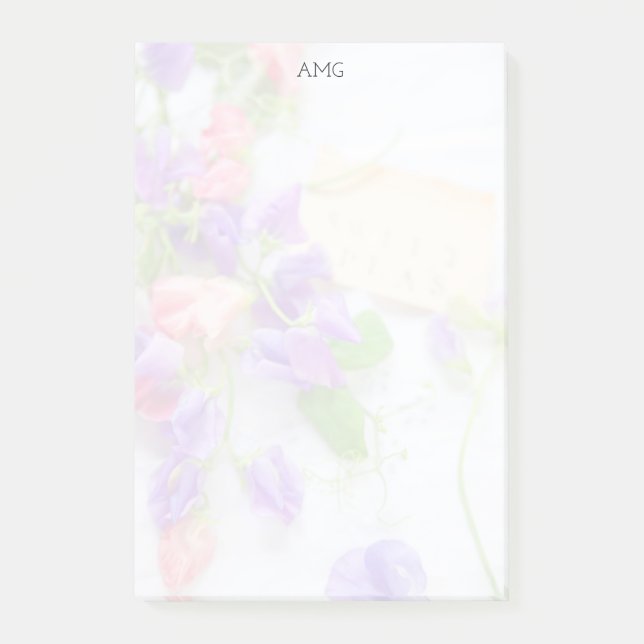 Söta ärter på ögonvävnad, tonad post-it block (Framsida)