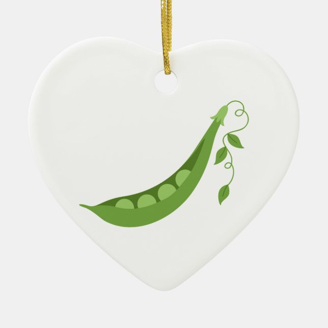 Söta ärtor julgransprydnad keramik (Framsidan)