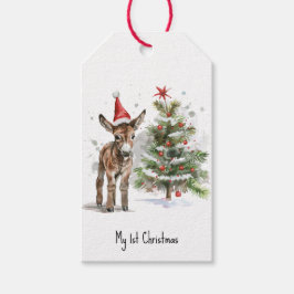 Söta Åsnans Första Jul, beställningsvara Presentetikett