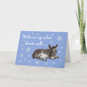 Söta åsne snöflingor blå jul helgkort