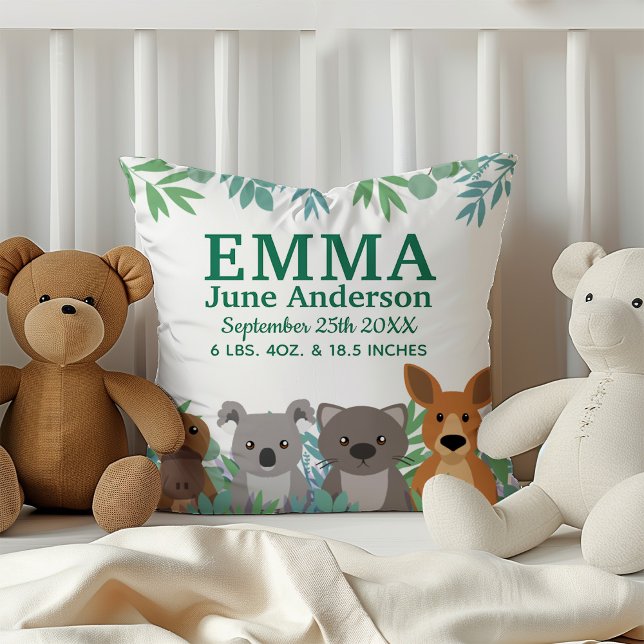 Söta Australienska Djur Barnkammare Kudde (Skapare uppladdad)