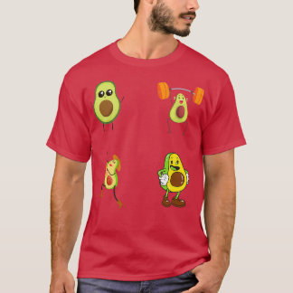 Söta avocado-dekala packsvegan avocadoholics vege t shirt