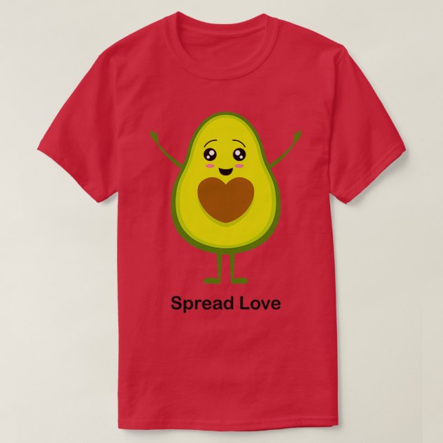Söta avocado-kärlek-avokados t shirt (Design framsida)